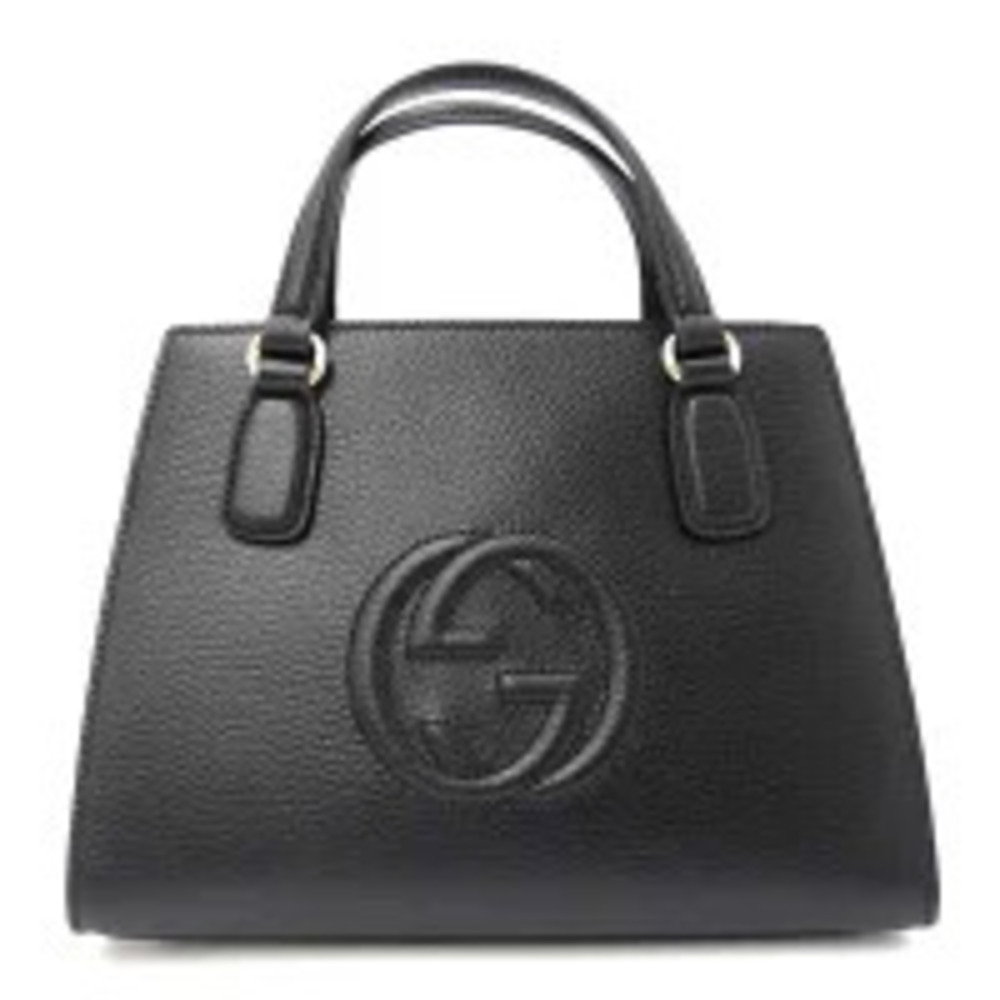 GUCCI Soho Interlocking GG Handbag Black S